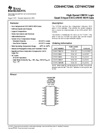 Datasheet CD74HC7266EE4 производства TI