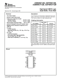 Datasheet CD74HCT125 производства TI