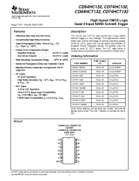 Datasheet CD74HCT132E manufacturer TI