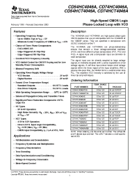 Datasheet CD74HCT4046A manufacturer TI