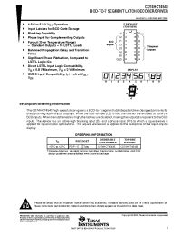 Datasheet CD74HCT4543E manufacturer TI