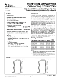 Datasheet CD74HCT534 manufacturer TI