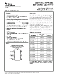 Datasheet CD74HCT85M96E4 manufacturer TI