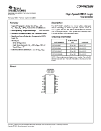 Datasheet CD74HCU04M96 производства TI