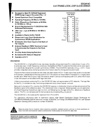 Datasheet CDC2510CPWR manufacturer TI