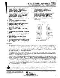 Datasheet CDC5801DBQ manufacturer TI