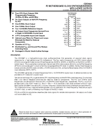 Datasheet CDC9841DW manufacturer TI
