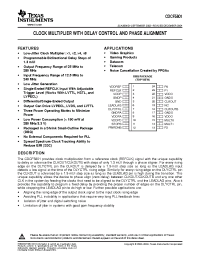 Datasheet CDCF5801DBQR производства TI
