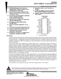 Datasheet CDCFR83DBQR manufacturer TI
