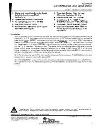 Datasheet CDCV857AGQLR производства TI