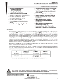 Datasheet CDCVF857DGGR производства TI