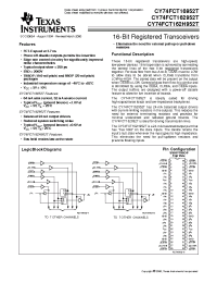 Datasheet CY74FCT162952ETPVC manufacturer TI