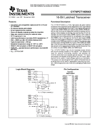 Datasheet CY74FCT163543APVCT manufacturer TI