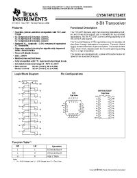 Datasheet CY74FCT245TQCT manufacturer TI