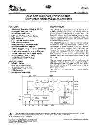 Datasheet DAC5573IWR manufacturer TI