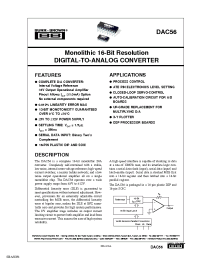 Datasheet DAC56P manufacturer TI