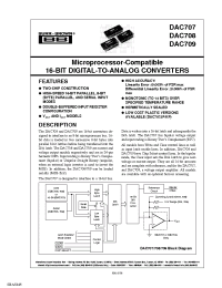 Datasheet DAC707KP-7 manufacturer TI