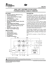 Datasheet DAC7573 manufacturer TI