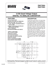 Datasheet DAC7624U/1K manufacturer TI