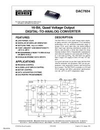 Datasheet DAC7634E/1K manufacturer TI