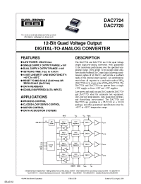 Datasheet DAC7724N/750 manufacturer TI