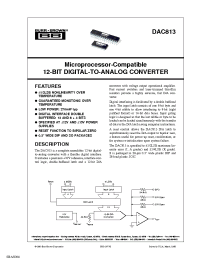 Datasheet DAC813AU/1K manufacturer TI