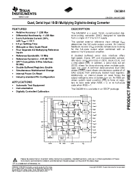 Datasheet DAC8814 manufacturer TI