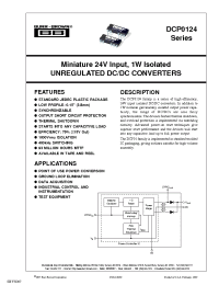 Datasheet DCP012405P-U manufacturer TI