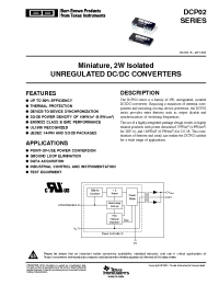 Datasheet DCP020503U/1K manufacturer TI