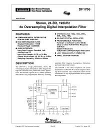 Datasheet DF1706E manufacturer TI