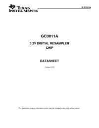 Datasheet GC3011A-PQ manufacturer TI