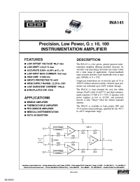 Datasheet INA141UA/2K5 manufacturer TI