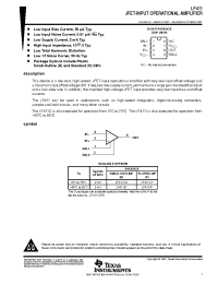 Datasheet LF411CP manufacturer TI