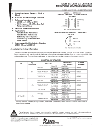 Datasheet LM285LPR-2-5 manufacturer TI