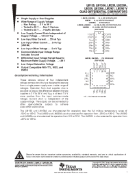 Datasheet LM339ANSR manufacturer TI