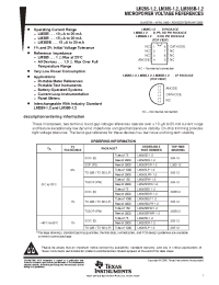 Datasheet LM385B-1.2D manufacturer TI