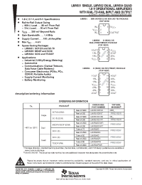 Datasheet LMV931 manufacturer TI