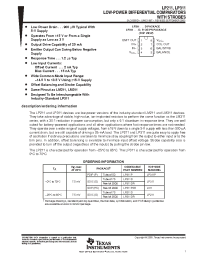 Datasheet LP311DR manufacturer TI