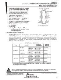 Datasheet MAX3222CDB manufacturer TI