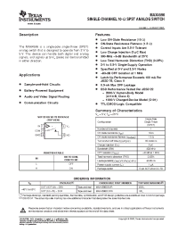 Datasheet MAX4596DBVRE4 manufacturer TI