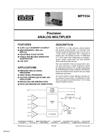 Datasheet MPY534KH2 manufacturer TI