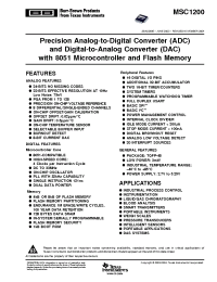 Datasheet MSC1200Y2 manufacturer TI