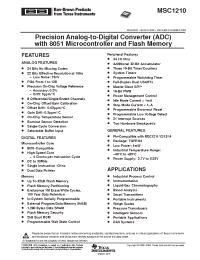 Datasheet MSC1210Y2PAGR manufacturer TI