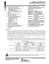 Datasheet MSP430F1111AIRGET manufacturer TI