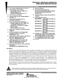 Datasheet MSP430F2002IRSA manufacturer TI