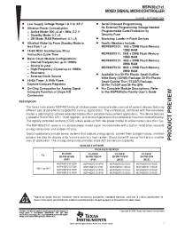 Datasheet MSP430F2101IRGE manufacturer TI