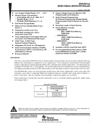 Datasheet MSP430F425IPM manufacturer TI
