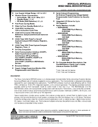 Datasheet MSP430F437IPZ производства TI