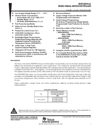 Datasheet MSP430FE427IPM manufacturer TI
