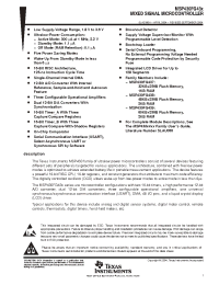 Datasheet MSP430FG438 manufacturer TI